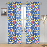 Popcorn Pattern Print Design 01 Gauze Curtain