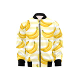 Banana pattern blackground Kids' Boys' Girls' Bomber Jacket