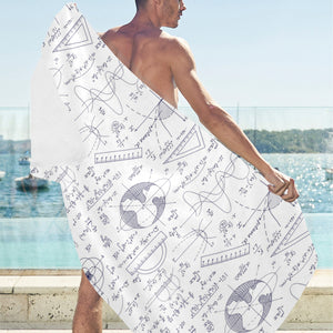 Math Pattern Print Design 03 Beach Towel