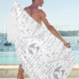 Math Pattern Print Design 03 Beach Towel