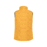 Orange traditional indian element pattern Men's Padded Vest
