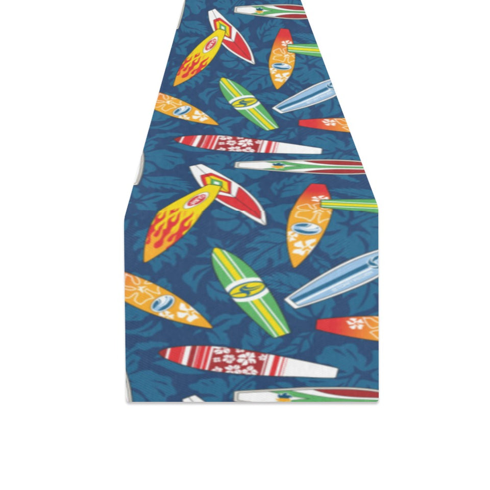 Surfboard Pattern Print Design 01 Table Runner