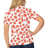 Canada Pattern Print Design 02 Women's All Over Print Polo Shirt