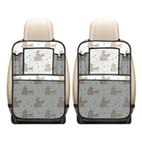 Cute Rhino pattern background Car Seat Back Organizer