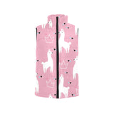 Llama Alpaca pink background Women's Padded Vest
