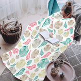 Colorful shell pattern Blanket Robe with Sleeves