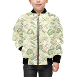 Hand drawn sea turtle fish pattern Kids' Boys' Girls' Bomber Jacket