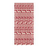 Dachshund Nordic pattern Beach Towel