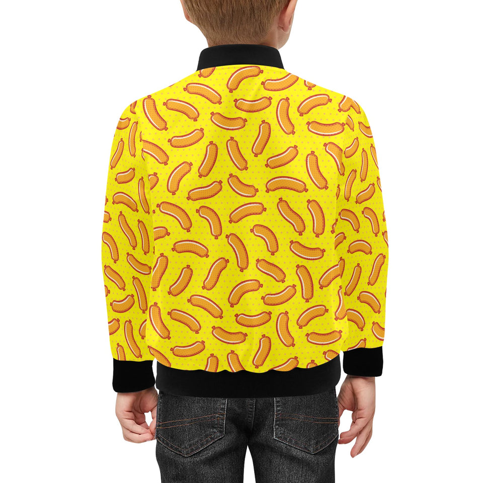 Sausage Pattern Print Design 01 Kids' Boys' Girls' Bomber Jacket
