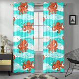 Octopuses sea wave background Gauze Curtain