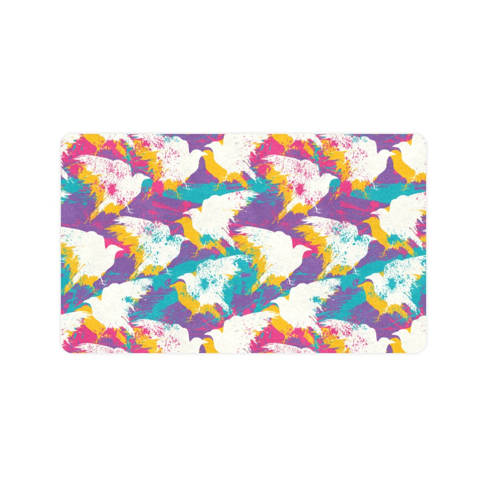 Colorful crow illustration pattern Doormat