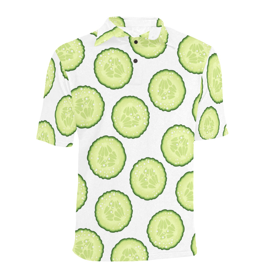 Cucumber slices pattern Men's All Over Print Polo Shirt