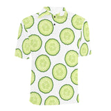 Cucumber slices pattern Men's All Over Print Polo Shirt