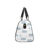 cute rhino heart pattern Travel Bag