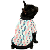 Surfboard Pattern Print Design 02 All Over Print Pet Dog Round Neck Fuzzy Shirt
