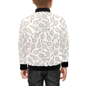 Tennis Pattern Print Design 04 Kids' Boys' Girls' Bomber Jacket