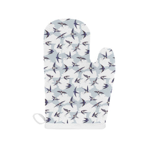 Swallow Pattern Print Design 05 Heat Resistant Oven Mitts