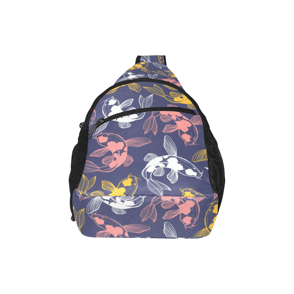 Koi Fish Carp Fish pattern All Over Print Chest Bag