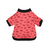 Ostrich Pattern Print Design 03 All Over Print Pet Dog Round Neck Fuzzy Shirt