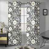 Gear Pattern Print Design 02 Gauze Curtain