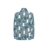 Cute rabbit pattern Women's Long Sleeve Polo Shirt