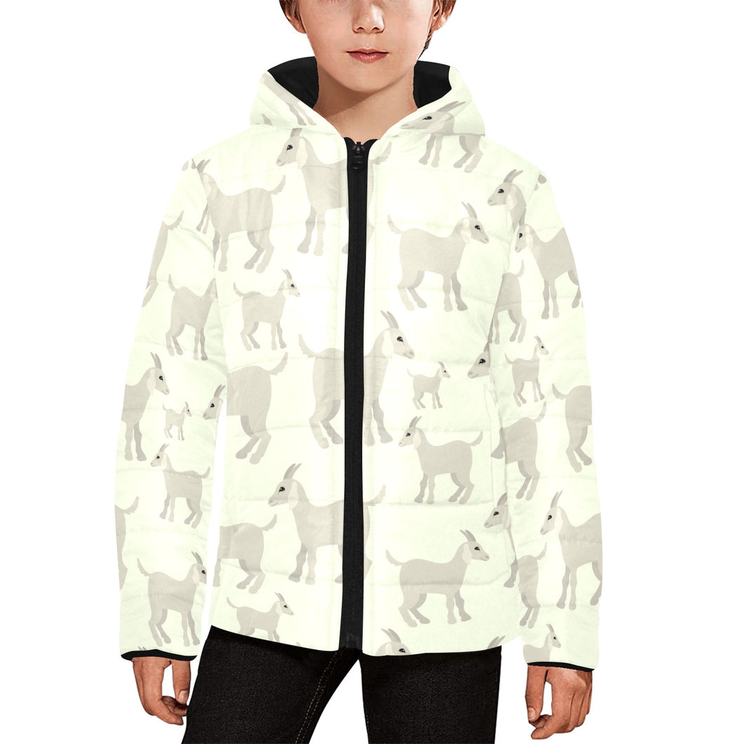 Little young goat pattern Kids' Boys' Girls' Padded Hooded Jacket