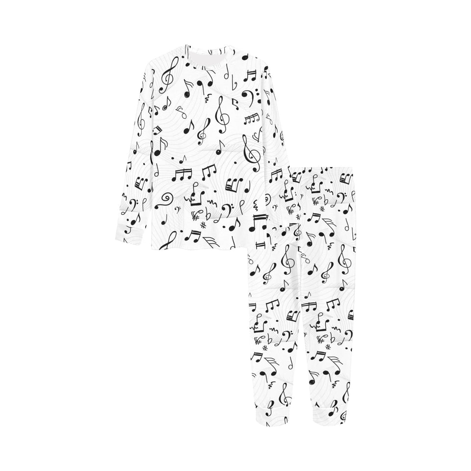 Music Notes Pattern Print Design 04 Kids' Boys' Girls' All Over Print Pajama Set