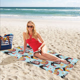 Rooster chicken cock snowfalke Beach Towel