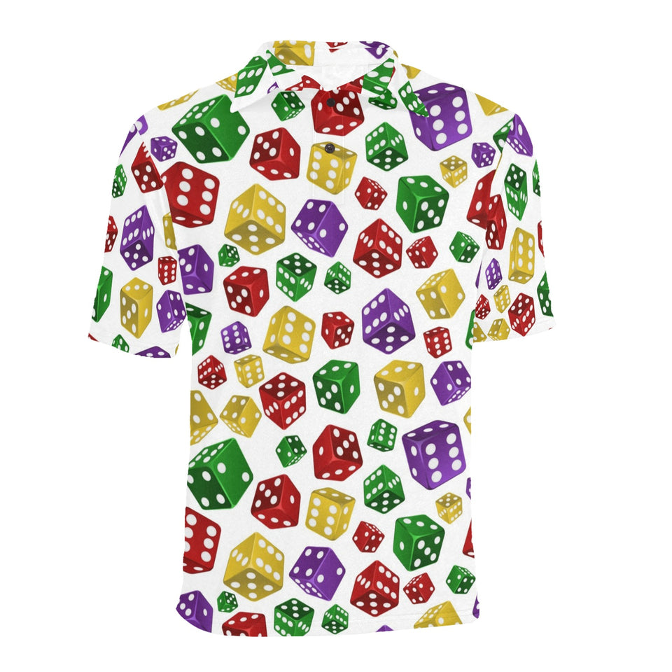 Dice Pattern Print Design 03 Men's All Over Print Polo Shirt