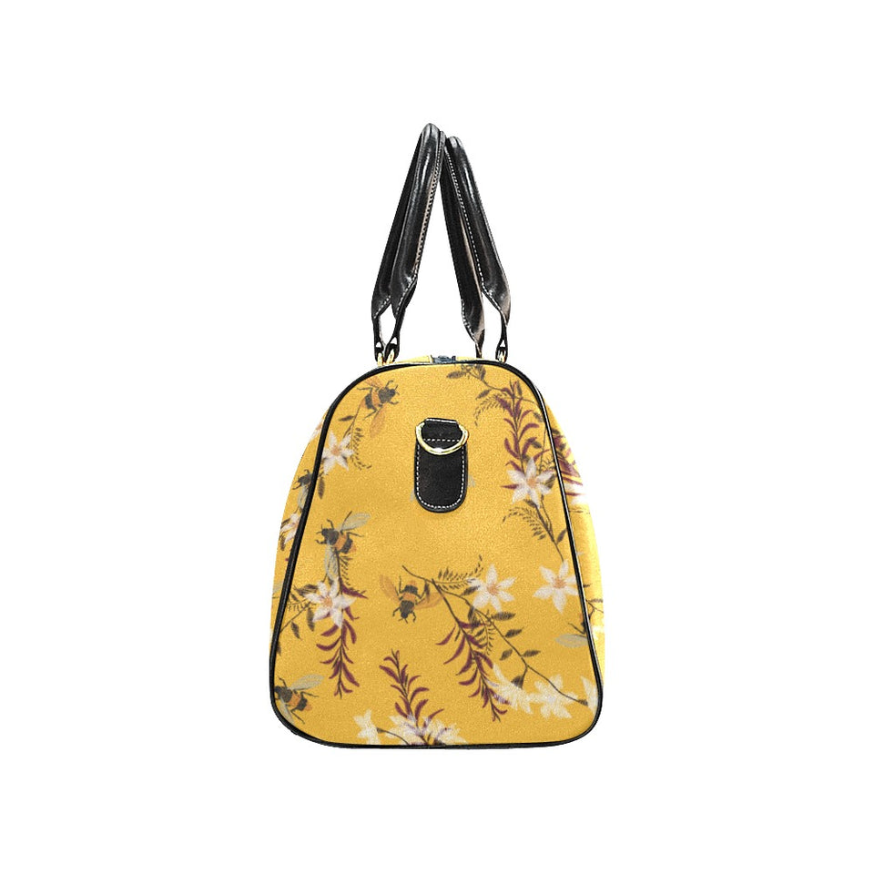 Bee flower pattern Travel Bag