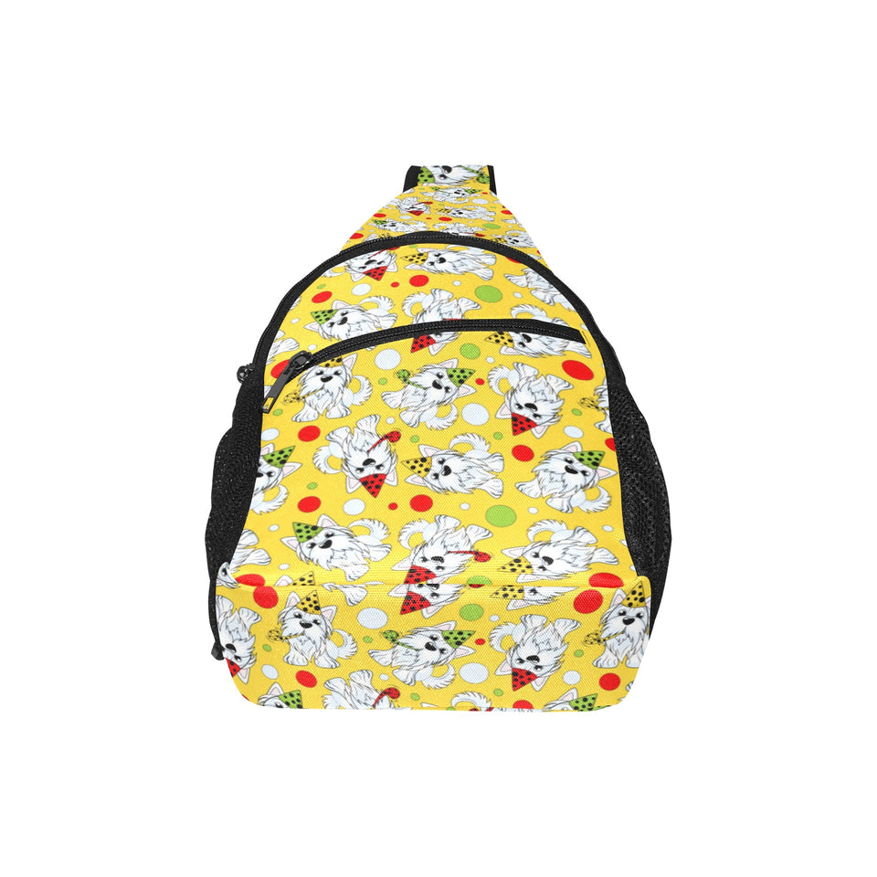 Yorkshire Terrier Pattern Print Design 05 All Over Print Chest Bag