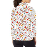 Canada Pattern Print Design 03 Women's Long Sleeve Polo Shirt
