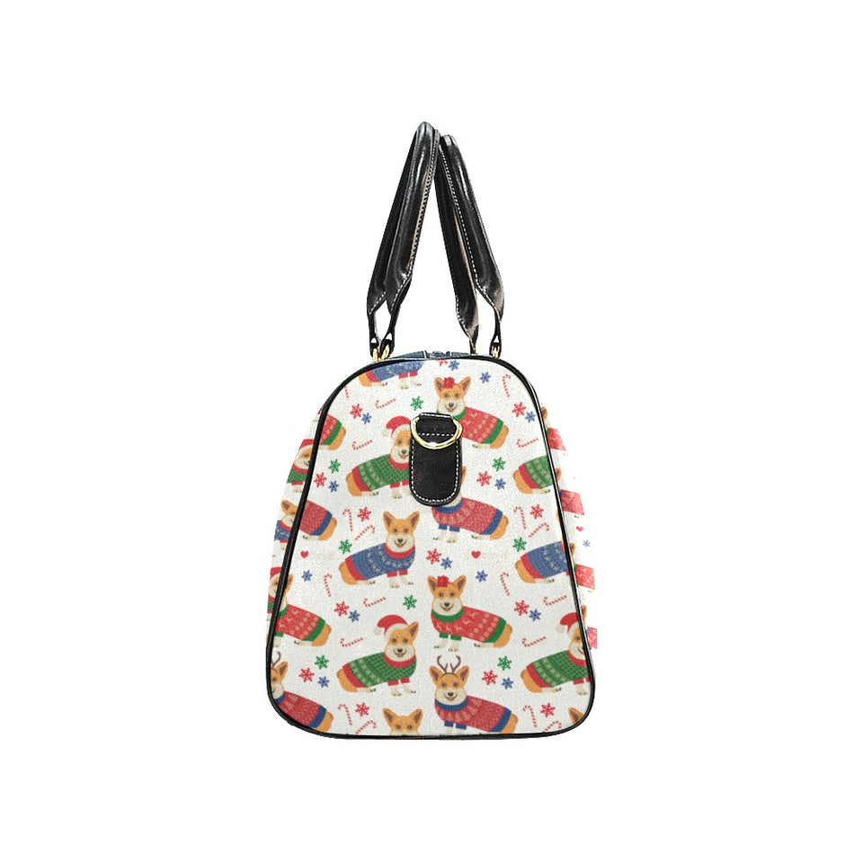 Corgi Christmas Pattern Travel Bag