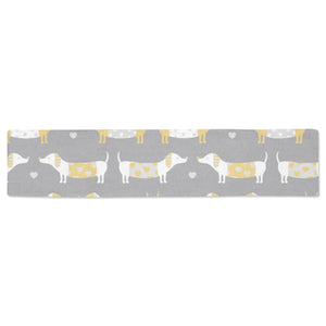 Cute dachshund dog pattern Table Runner