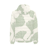 Ginkgo leaves pattern Men's Padded Hooded Jacket