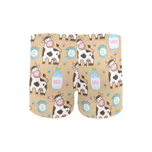 Cow bottle of milk pattern Men's Swimming Trunks