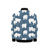 polar bear mother her child pattern Kids' Boys' Girls' Bomber Jacket