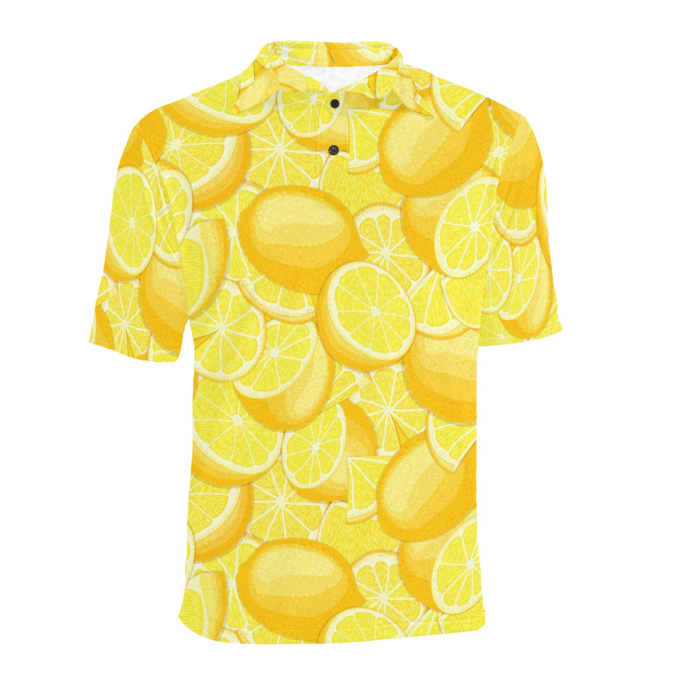 lemon pattern Men's All Over Print Polo Shirt