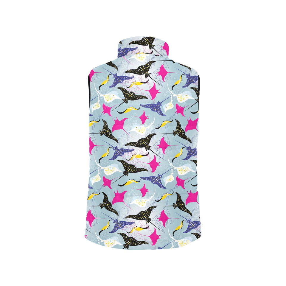 Stingray Pattern Print Design 01 Men's Padded Vest
