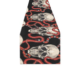 Red snake skull pattern Table Runner