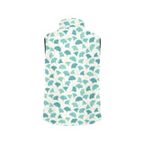 Green ginkgo leaves pattern Women's Padded Vest