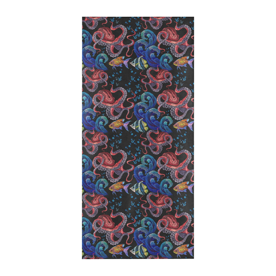 Octopus sea wave tropical fishe pattern Beach Towel