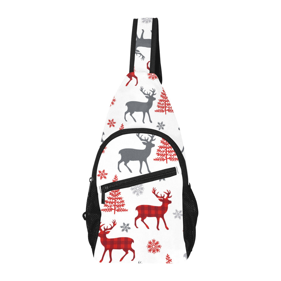 Deer tree snowflakes chrismas pattern All Over Print Chest Bag