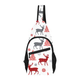 Deer tree snowflakes chrismas pattern All Over Print Chest Bag
