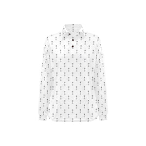 Engine Piston Background Pattern Print Design 01 Women's Long Sleeve Polo Shirt
