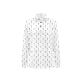 Engine Piston Background Pattern Print Design 01 Women's Long Sleeve Polo Shirt