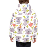 Cute koalas teapots tea Kids' Boys' Girls' Padded Hooded Jacket