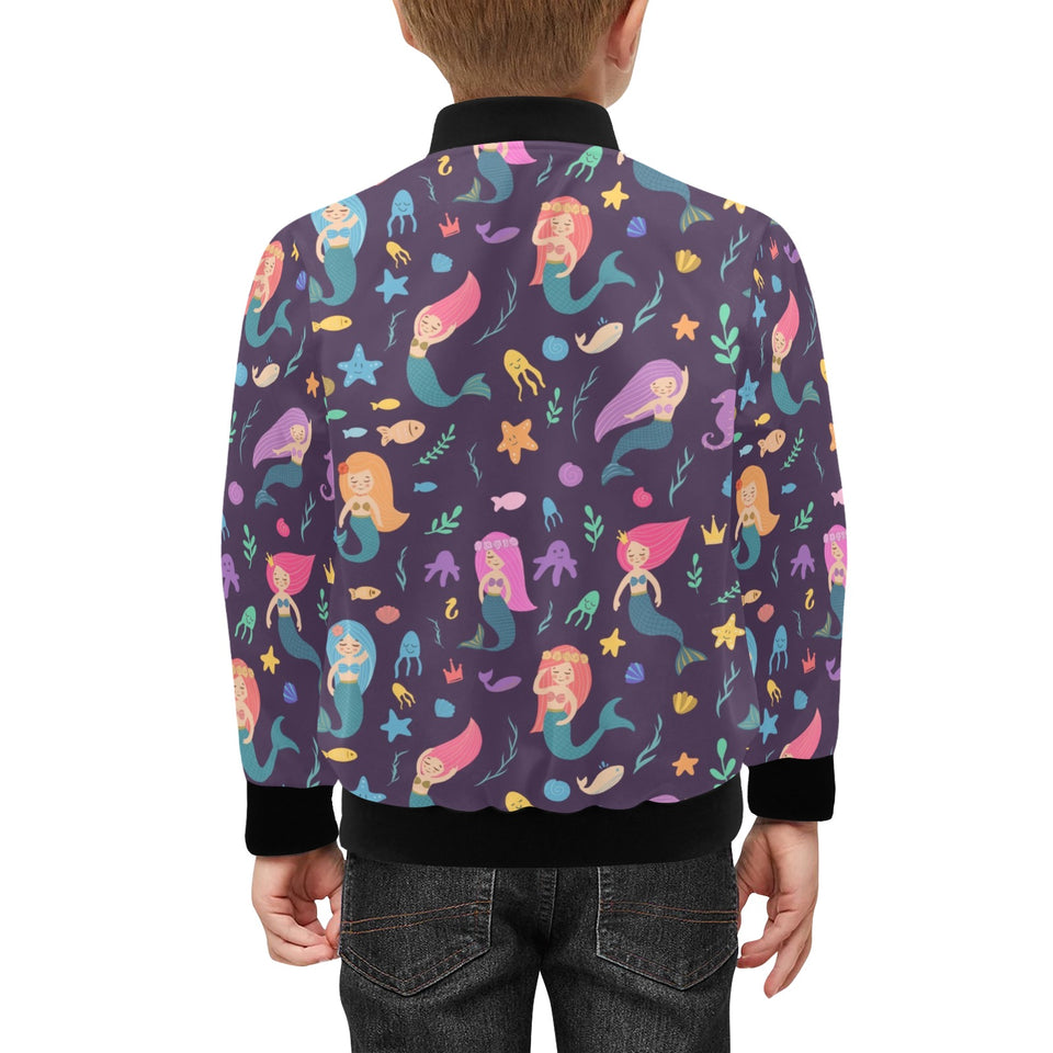 beautiful mermaid Fish jellyfish algae other marin Kids' Boys' Girls' Bomber Jacket