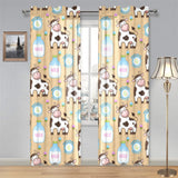 Cow bottle of milk pattern Gauze Curtain