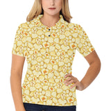Popcorn Pattern Print Design 04 Women's All Over Print Polo Shirt